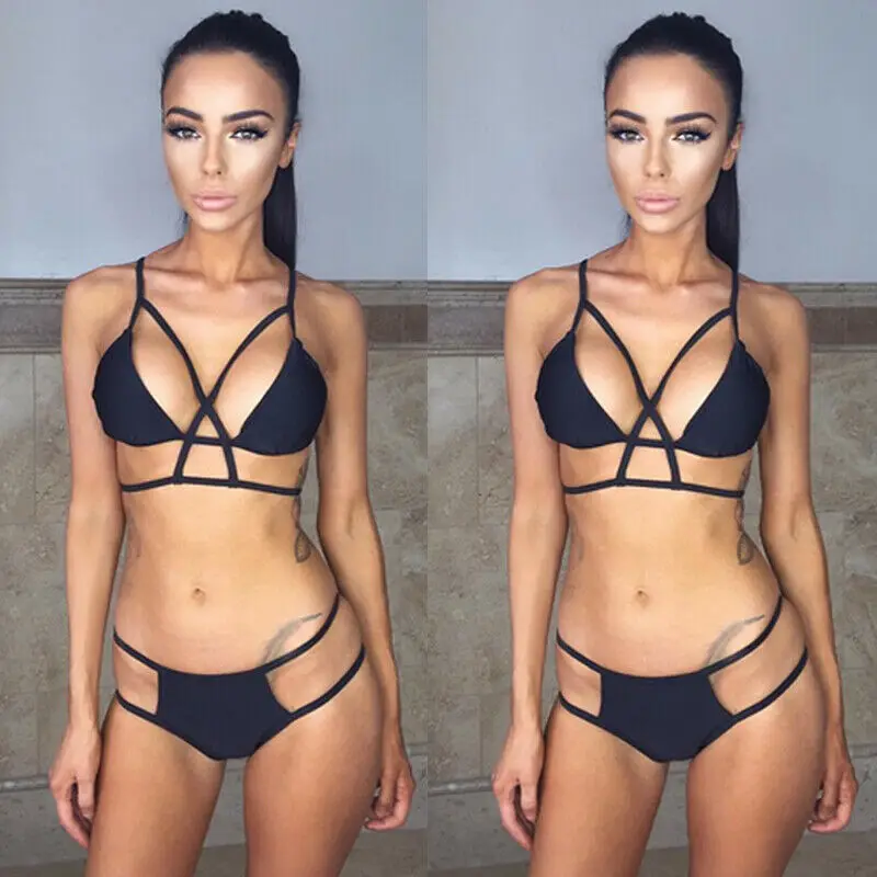 Las mujeres Bikini vendaje push-up acolchado traje de baño traje