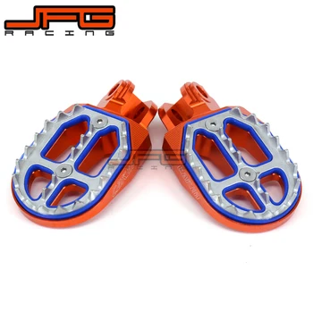 

Orange Motorcycle Bike Offroad Motard Billet CNC Foot Pegs pedals CAKEN Foot rests For KTM 65-990 all models except 690