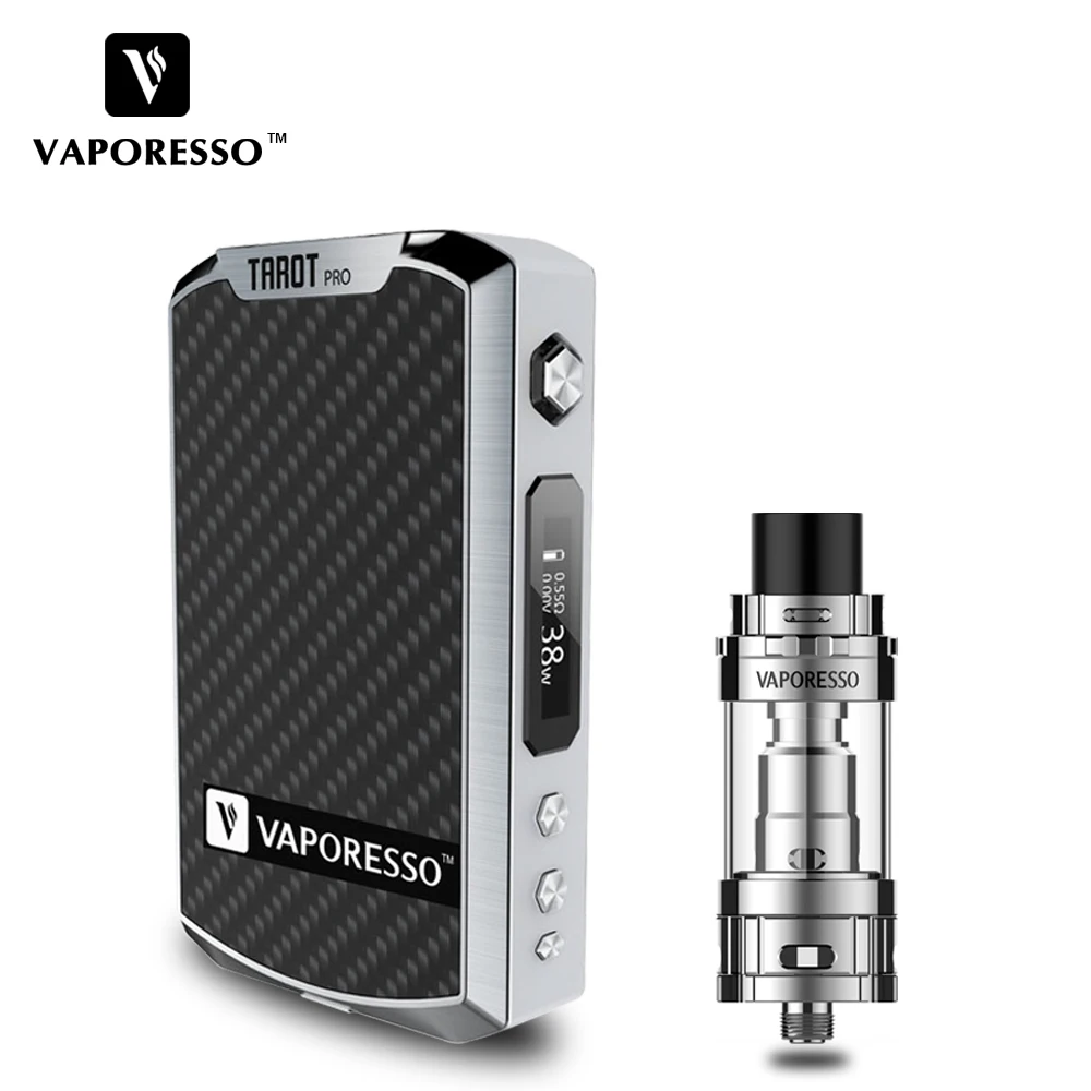 

Original Vaporesso TAROT PRO 160W VTC Kit TAROT PRO Vape Box Mod and GEMINI 3ml Tank CCELL SS316L Coil Electronic Cigarette Kit