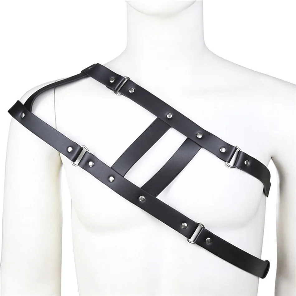 Black Bondage Restraint Body Harness Bdsm Fetish Costumes Slave Cosplay 