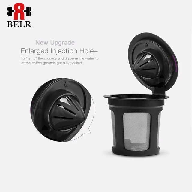 Best Price 3pcs/lot Coffee Capsules For Keurig 2.0 Compatible K Cup Enlarge Injection Hold Refillable Reusable Coffee Filter New&Old