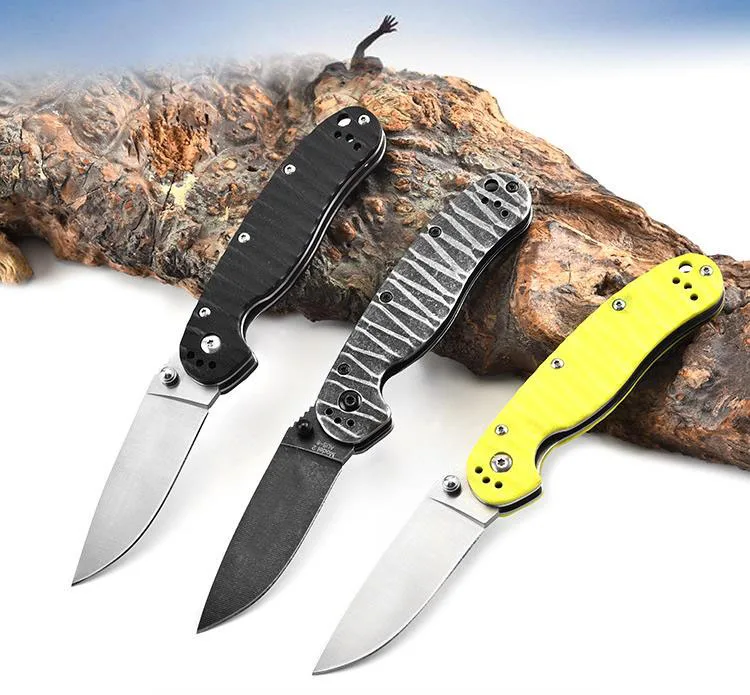 

Model RAT2 AUS-8 Blade G10 Handle Folding knife Tactical Survival outdoor knives Camping Hunting Rescue EDC Portable hand Tools