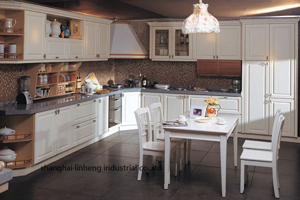 PVC/vinyl kitchen cabinet(LH-PV017)