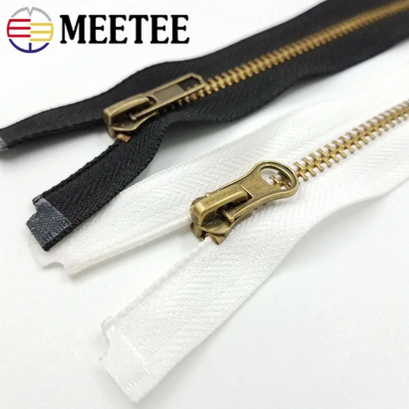 Meetee 3 #5 #50/60/70 см бронзовая металлическая молния открытый конец хвост для пальто