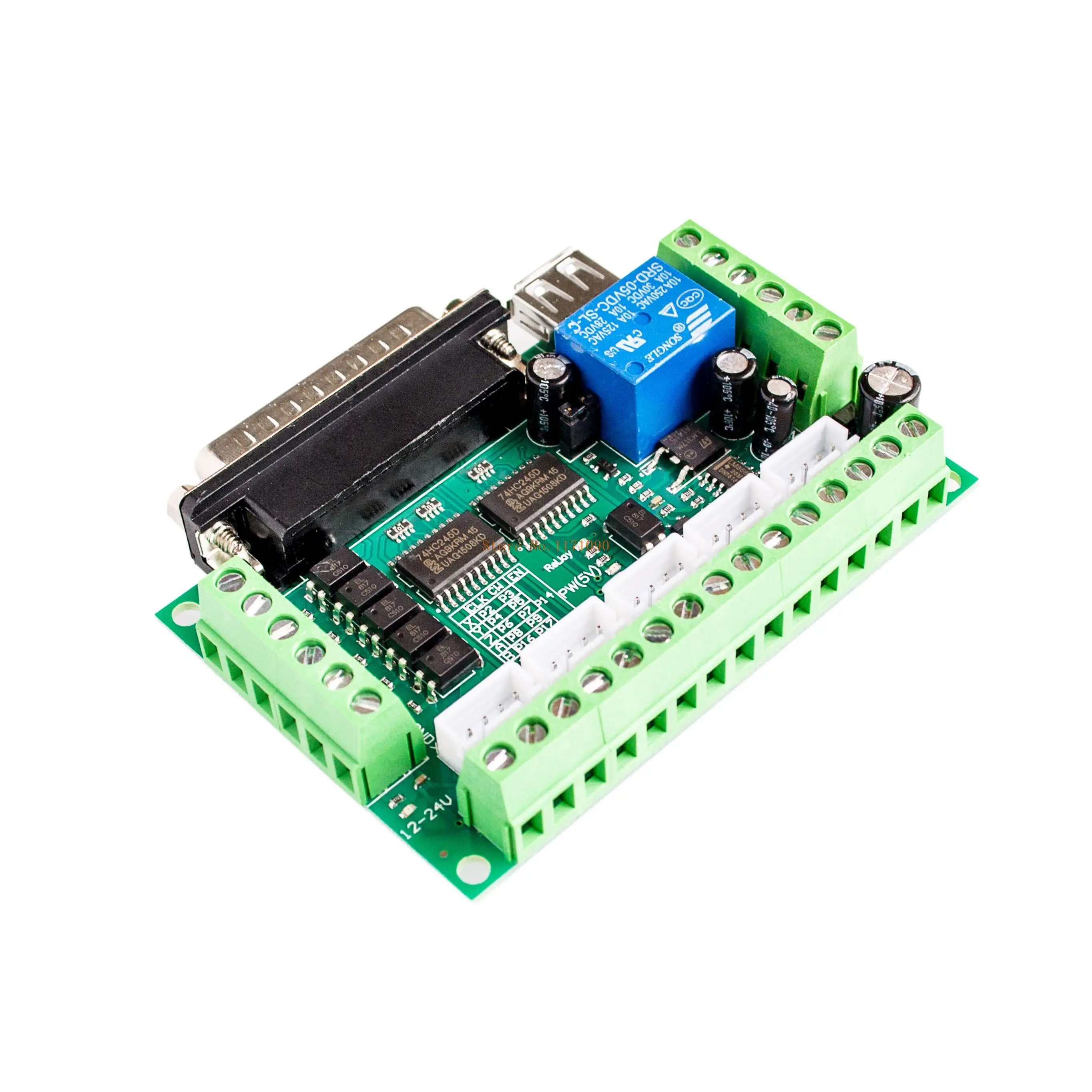 Upgraded 5 Axis CNC Interface Adapter Breakout Board For Stepper Motor