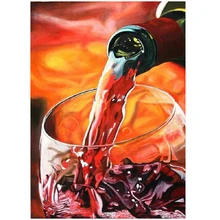 Сделай сам, полный квадрат, алмазная вышивка, красное вино бутылка фото на заказ, алмазная живопись, вышивка крестиком, 3D, Алмазная мозаика, декор JS1511