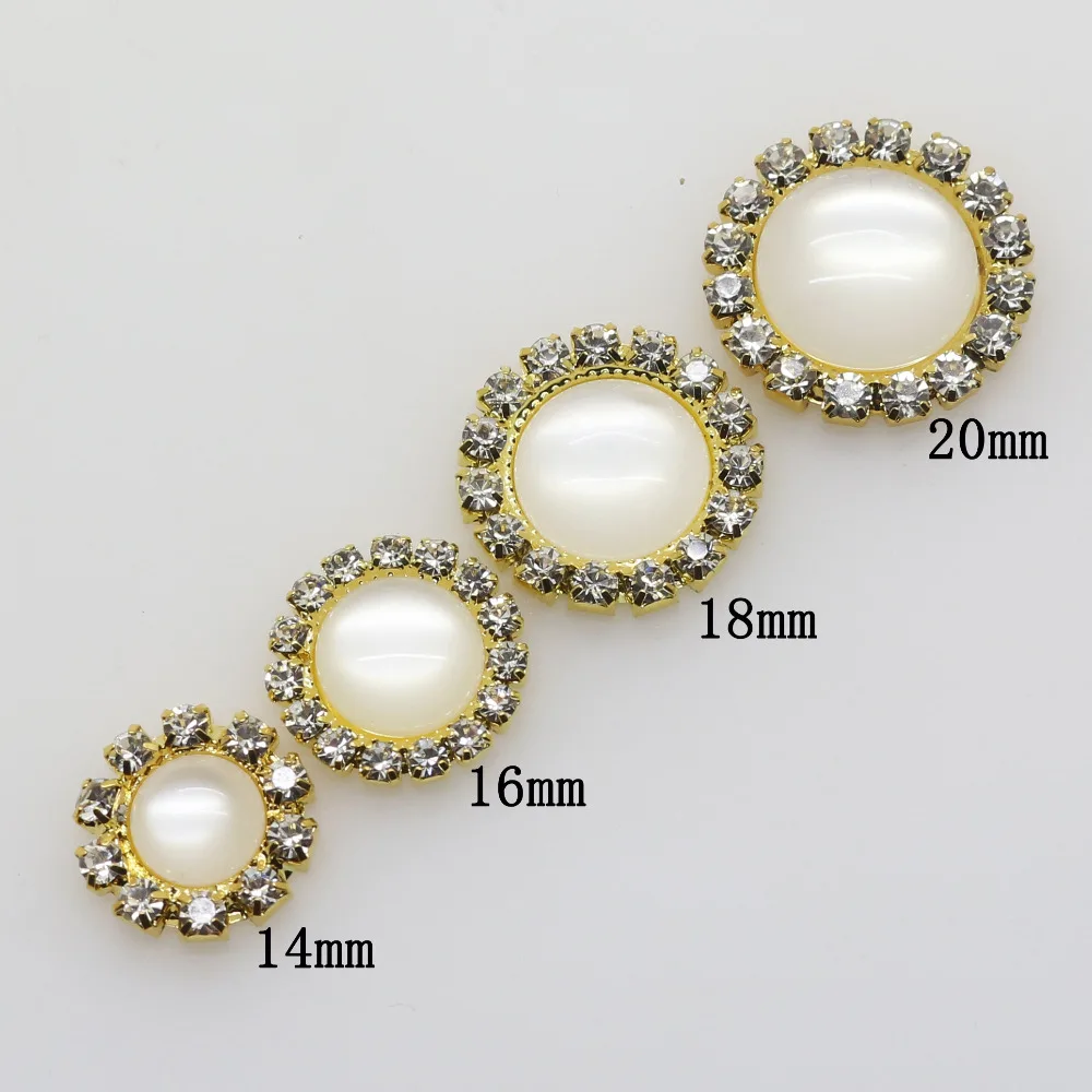 

2018 New 10pcs/Lot Gold Buttons Decor accessories DIY Sewing Button Wedding Five Size Wholesale Price