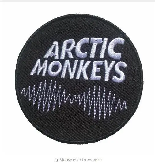 

DD 7.9cm Round ARCTIC MONKEYS Patches Iron on Patch for Kids Clothes Jacket Handmade Embroidered Applique DIY Decoration Patchw