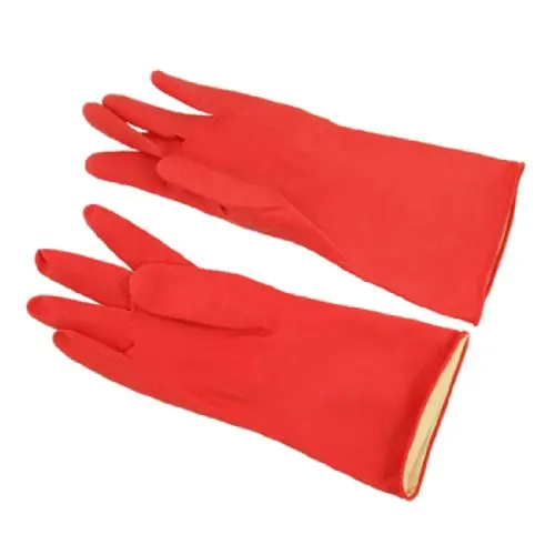Hot Red Long font b Household b font Wash Clean Latex font b Gloves b font