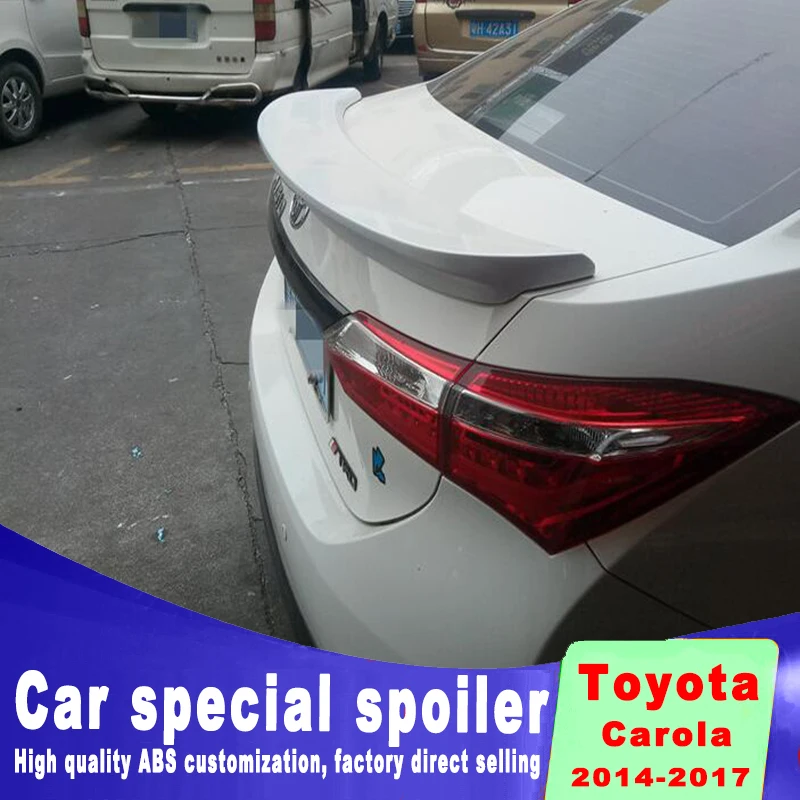 Высококачественный большой спойлер из АБС пластика для Toyota Corolla 2014 2017 задний