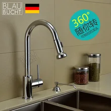 Бросился torneira де Cozinha кран ручки blaubuc для HT Медь тянуть Тип горячей и холодной воды Раковина Поворотный pots овощи