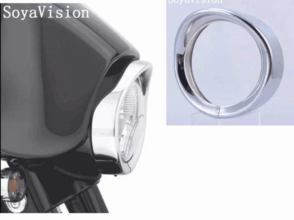 Soyavision 7 Inch Visor Style Headlamp Trim Ring For Harley Touring