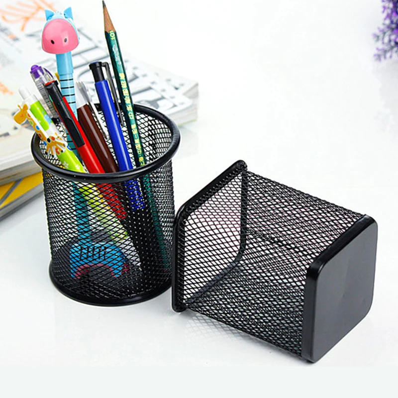 

1 Pc Makeup Brush Pen holder Office Organizer Square Round Cosmetic Pencil Pen Holders Stationery Container Office Supplies