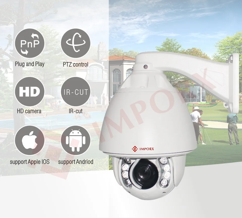 

IMPORX Wifi Camera 1080P 20X Auto Tracking CCTV Camera Outdoor PTZ 2MP POE Wireless Security IP Camera Home Surveilance Camera