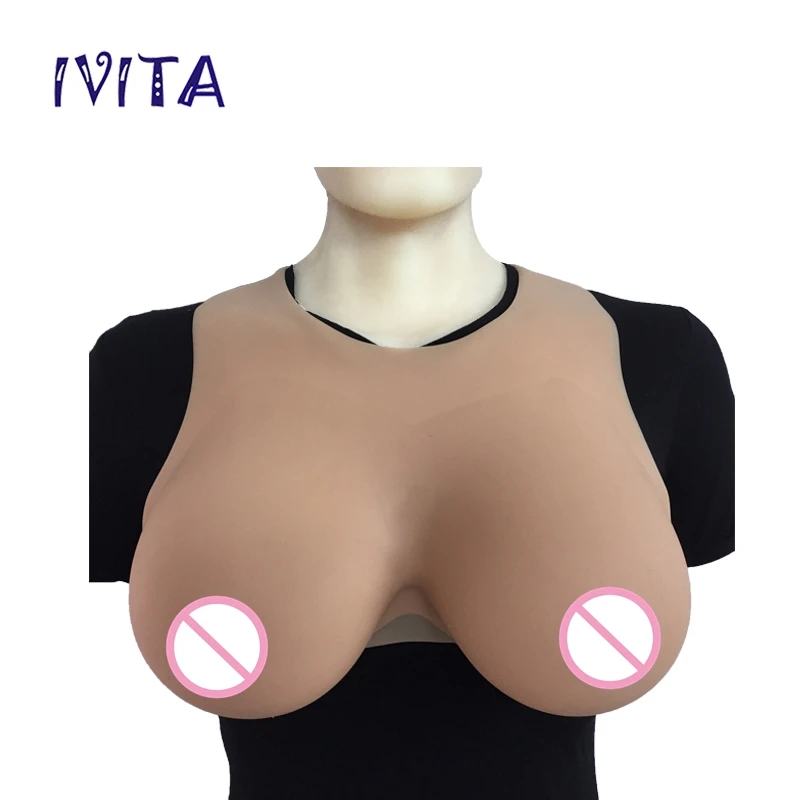 Силиконовая груди IVITA 800 г искусственная фальшивые для детской шикарная грудь