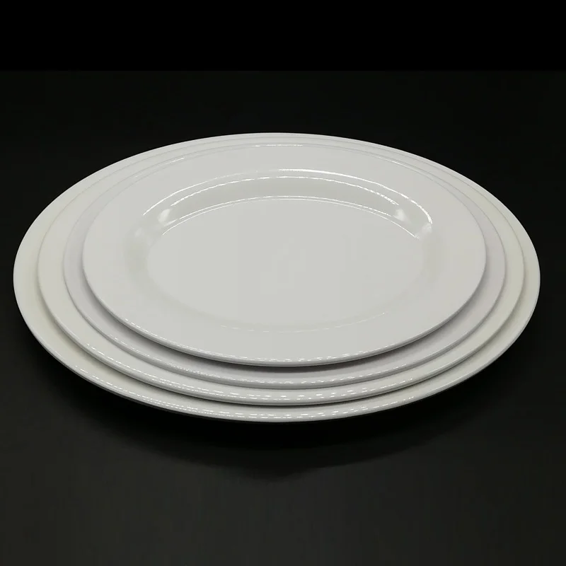 A5 Melamine Dinnerware Dinner Plate Fast Food Restaurant Oval Dish Cafeteria Victualing House
