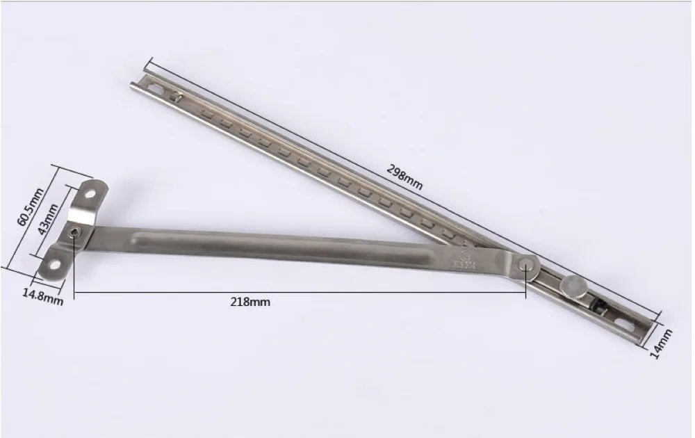 SUS 304 12 "14 мм створки окна горизонтальной поддержки раздвижные brace ветер крепления мобильный ограничения пробка из нержавеющей стали 298x14 мм