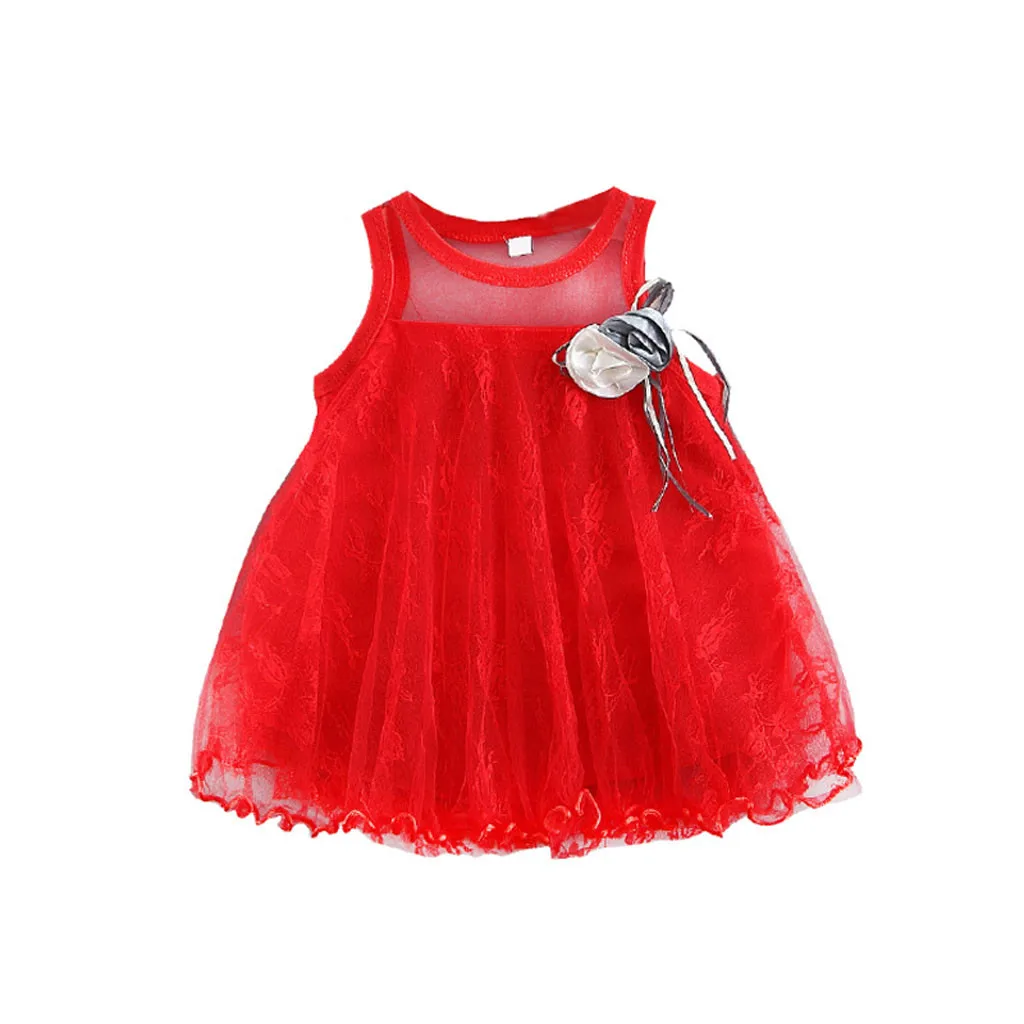 

Summer New Fashion Toddler Baby Kids Girl Sleeveless Tulle Flowers Ruched Cute Dress Princess Dresses Wholesale Free Ship Z4