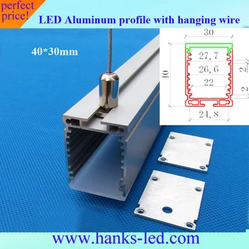 

10pcs x 1m Hoisting Aluminum Channel Profile for Led Strip with Milky cover