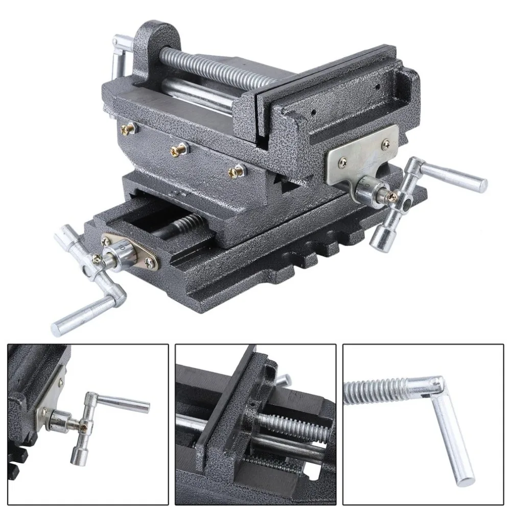

New Compact Bench Clamp 2-Axles Cross Working Table Vice For Drilling Milling Machine Professional 6 Inch Bench Vise