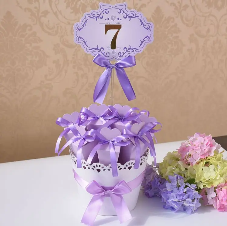 light purple 4 Наборы для ухода за кожей цветочный горшок мороженое шоколадный Коробки конфет Свадебный Бумага коробке, синий, фиолетовый, красный, розовый - Цвет: light purple