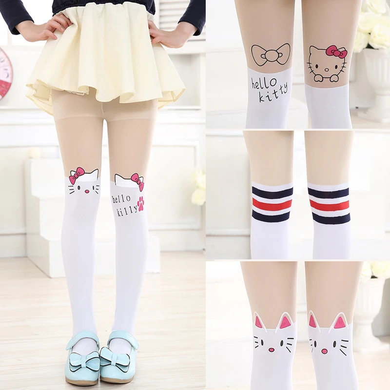 New free shopping children font b Baby b font Kids Girls tights cute pantyhose hello kitty