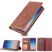 Чехол-книжка для samsung Galaxy J6 чехол для samsung J6 Plus Роскошный кожаный чехол-кошелек с отделениями для карт деловой простой чехол для телефона