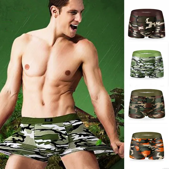 New For Men Boxer Army Hot Military Camouflage Boy Underwear Pantsin Boxers from Men's Clothing