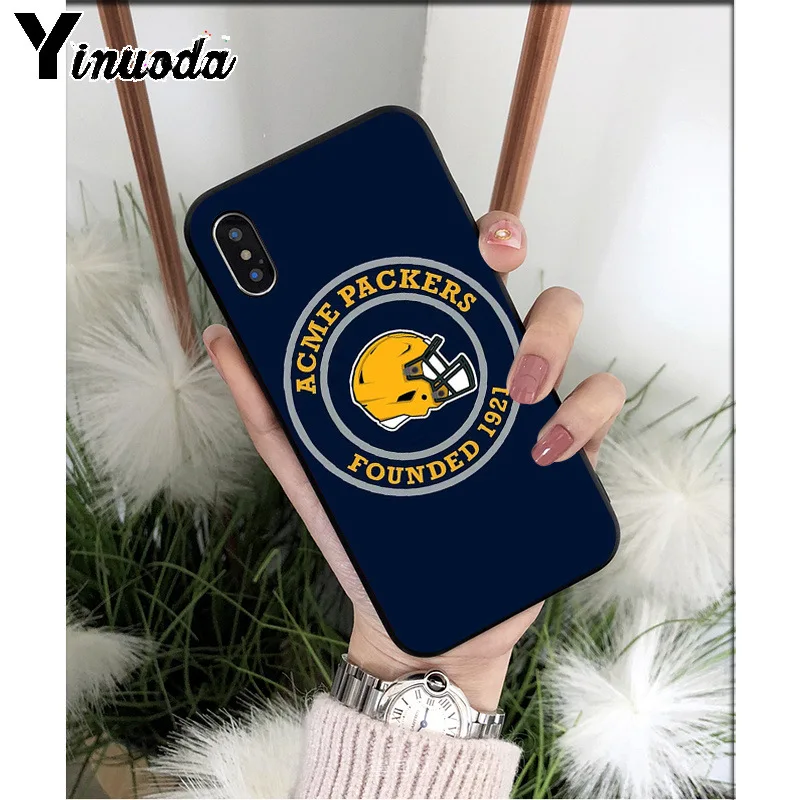 Yinuoda Green Bay Packers Мягкий силиконовый чехол для телефона из ТПУ для Apple iPhone 8 7 6 6S Plus X XS MAX 5 5S SE XR мобильных телефонов