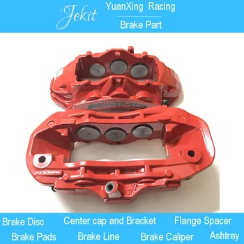

Car modified Jekit Big six piston AMG brake calipers full set with 355*32mm disc rotors for Benz C207 E205 rim wheel size R18''
