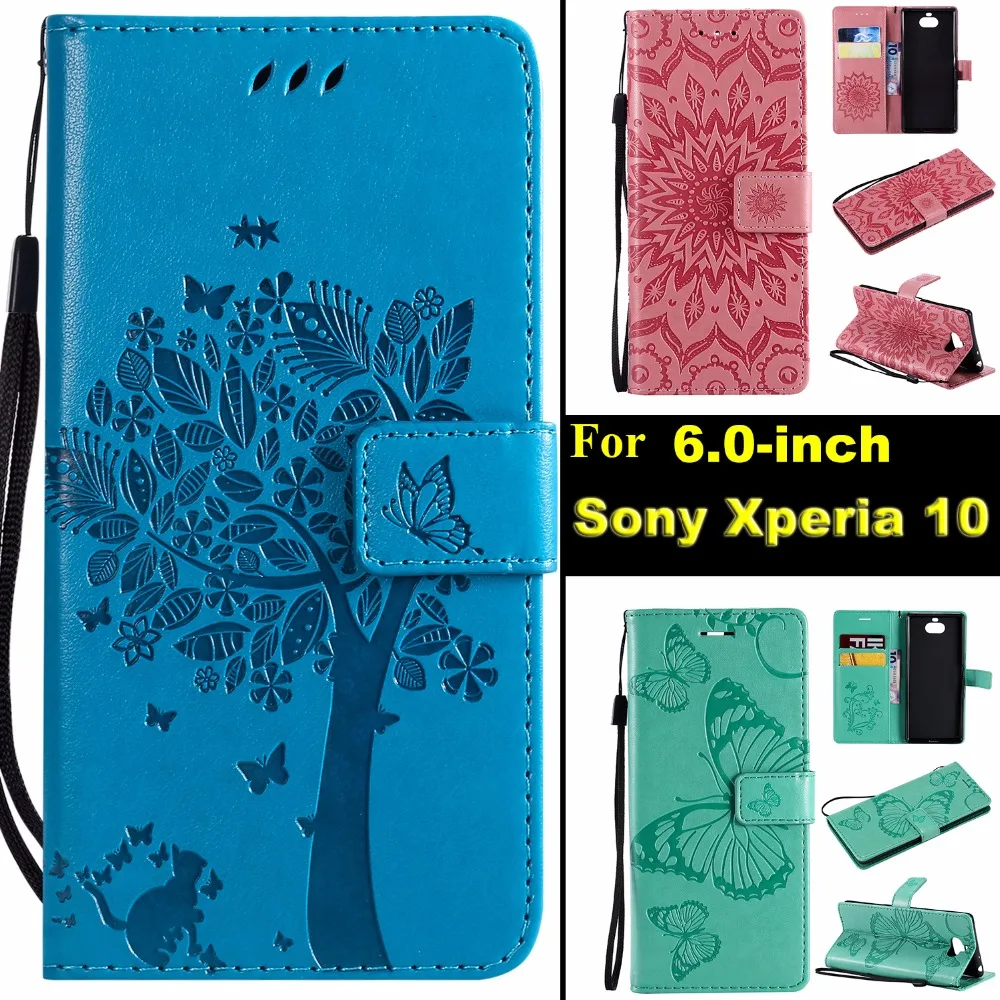 Для Sony Xperia 10 флип кейс 2019 чехол Sony10 противоударный для телефона Модный 3D с