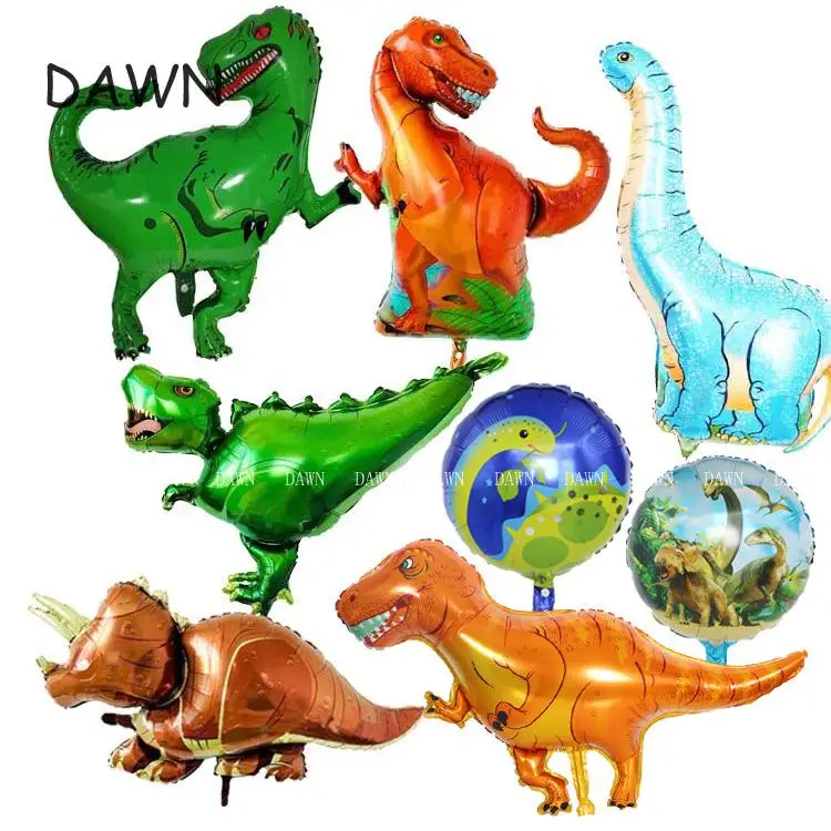 

1pcs Theme Party Decoration Tyrannosaurus Triceratops Aluminum Balloon Birthday Party jurassic world Dinosaur Balloons