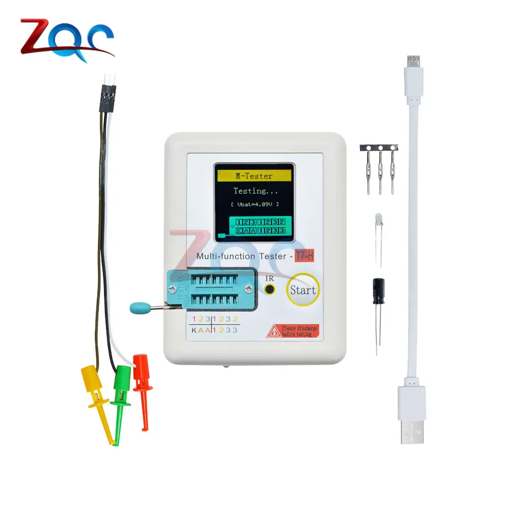 TC-T7-H Высокоточный Транзистор тестер ESR Диод Триод Емкость MOS/PNP/NPN LCR MOSFET TFT ЖК-экран тестер мультиметр T7