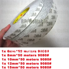 Смешанный 5x 6 мм/8 мм/10 мм/12 мм/15 мм* 50 метров 3 м 9080 нетканый Двойной покрытием клейкая лента, Светодиодная лента, ремонт телефона