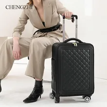 CHENGZHI 1" 20" 2" дюймов, Женские клетчатые чемоданы, наборы чемоданов на колесиках, деловые дорожные сумки на колесиках