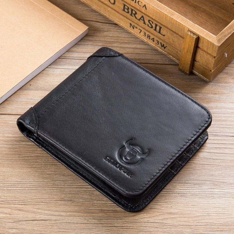 Bullcaptain Men Classic Trifold Wallet