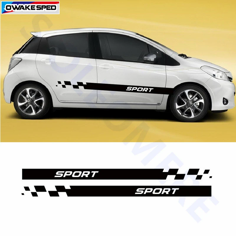 Гоночная Спортивная полоска наклейка для автомобиля боковой декор