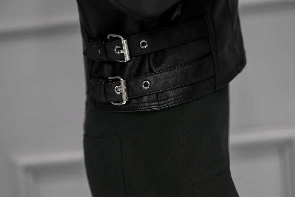 FTLZZ New Spring Autumn Women Faux Soft Leather Jackets Pu Black Blazer Zippers Coat Motorcycle Outerwear Biker Jacket