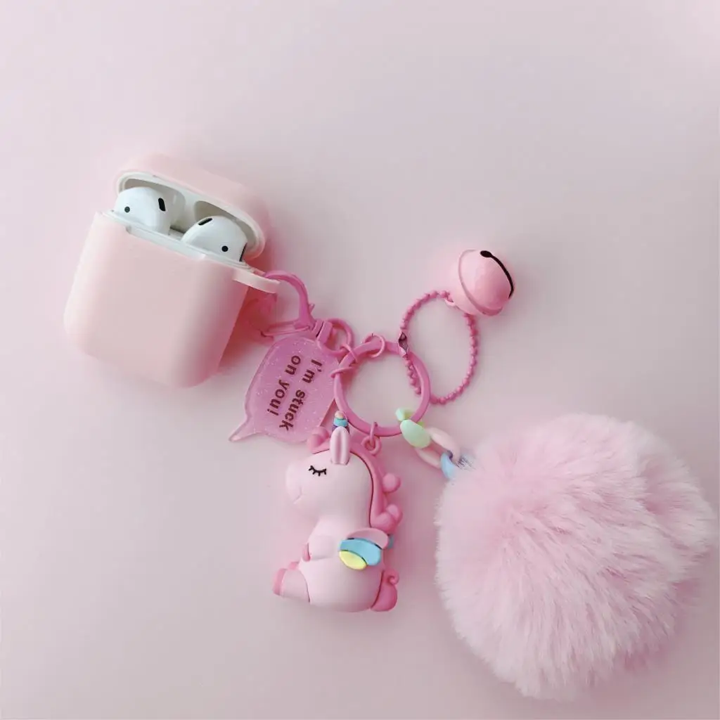 Для наушников airpods милый игрушечный мешок с единорогом для iphone защитный чехол