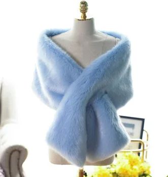 

P0043 NEW FASHION Thick Winter Scarf Women Fox Fur Warm Scarves Shawls faux fur scarf winter scarf women 7 colors