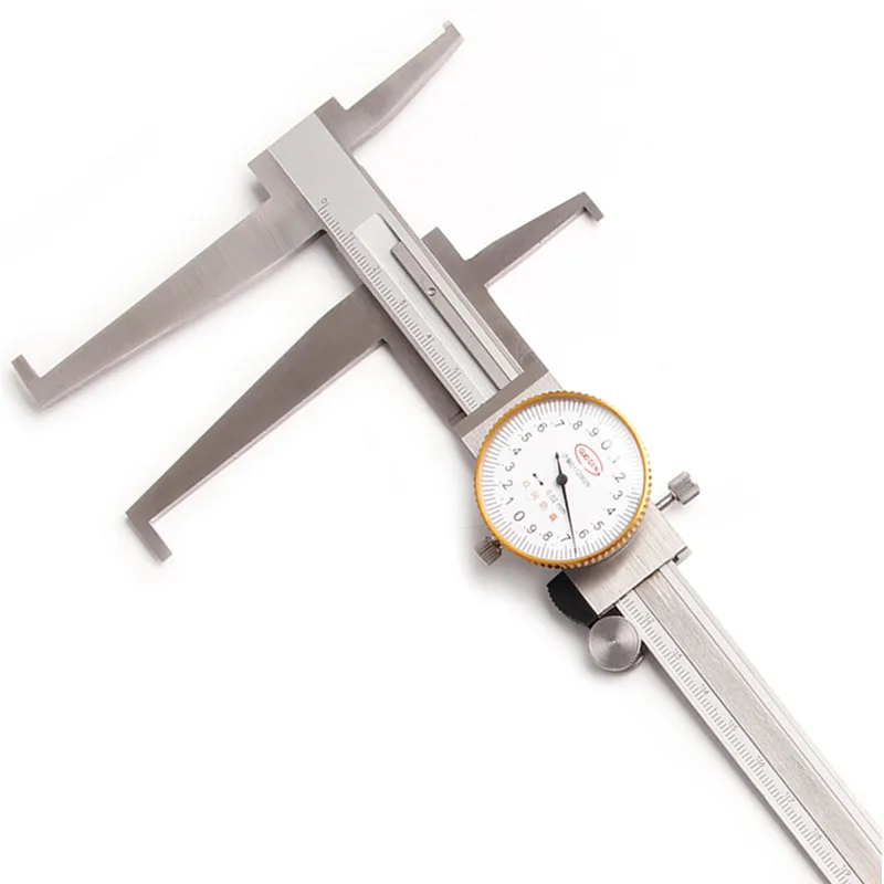 9 200mm 0 02 Inside Dial font b Caliper b font Stainless Steel Long Claws Bidirectional