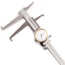 Wholesale prices 9-200mm/0.02 Inside Dial Caliper Stainless Steel Long Claws Bidirectional Shockproof Measuring Tools