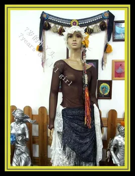 

Transparent thin belly dance long top CH92