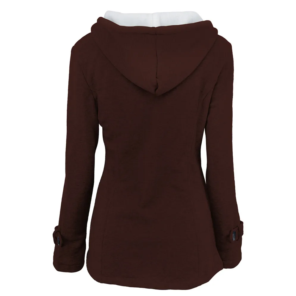 Plus Size S~6XL Women Hooded Coat 2018 Causal Women's Overcoat Female Coat Zipper Horn Button Outwear Jacket Casaco Feminino (13)