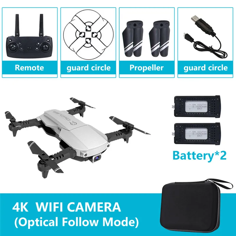 Sliver 4K 2B WiFi FPV RC Дрон 4 K/1080 P HD широкоугольная камера ангела воздушная видео RC Квадрокоптер самолет игрушки RTF малыш - Цвет: Sliver 4K 2B