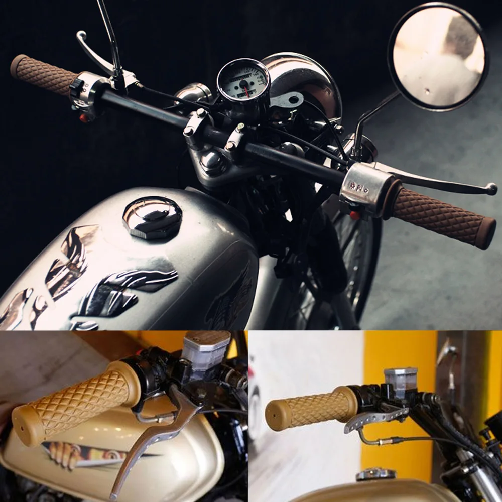 Универсальный 7/8 ''22 мм Винтаж резиновые рукоятки мотоцикла кофе мотоциклов ручки 4 цвета доступны мотоцикл frame