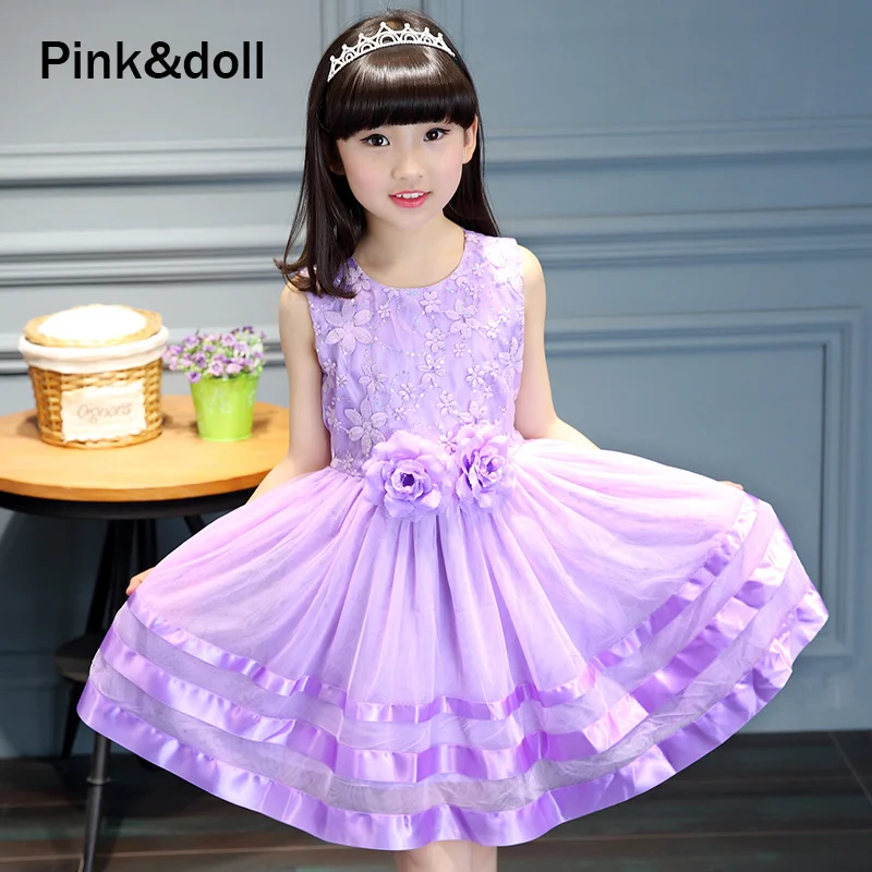 

Toddler Girls Dresses Summer Style Kids Dresses for Girls 2016 Brand Baby Teenage Girls Dress Party Sleeveless Robe Fille Enfant