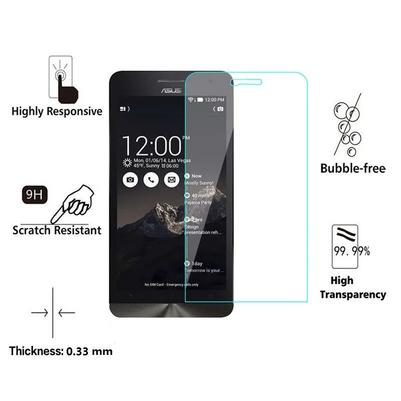 

For Asus ZenFone 5 Lite A502CG T00K Tempered Glass For Asus zenfone5 A500KL T00P A501CG T00J Screen Protector Protective Film