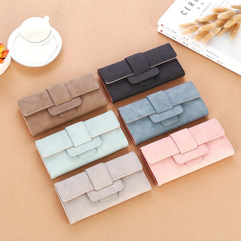 

Vintage Long Leather Wallet Women's Purse Wallet Card Holder Female Clutch Purse Multi-card Luxury Designer Lady Coin Purses