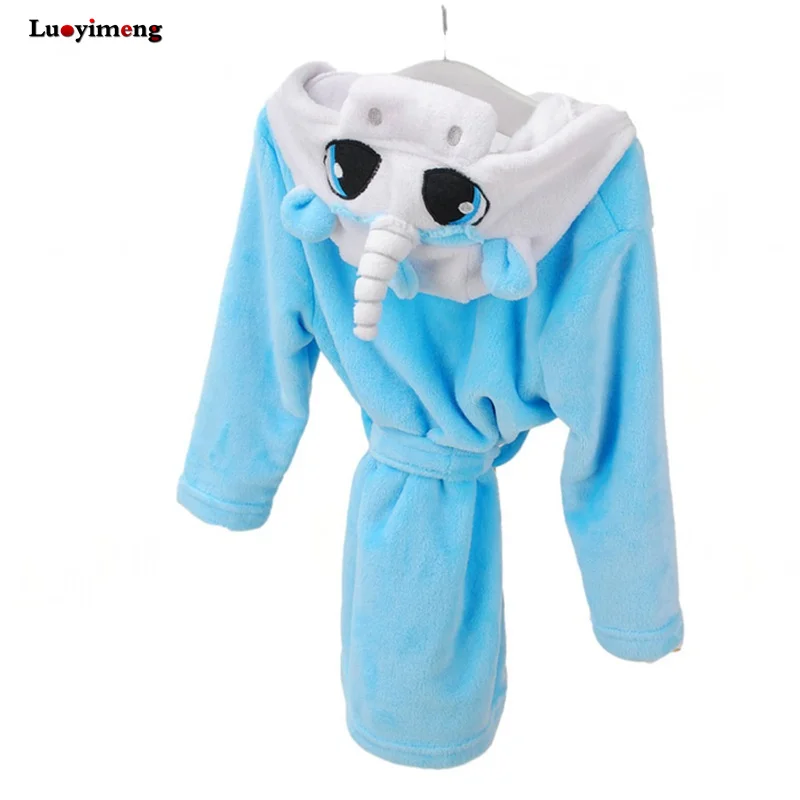 

Boys Girls Unicorn Robe Flannel Cartoon Animals Children Clothes Hooded Bathrobes Baby Pajamas Kids Baby Bathrobe Sleepwear